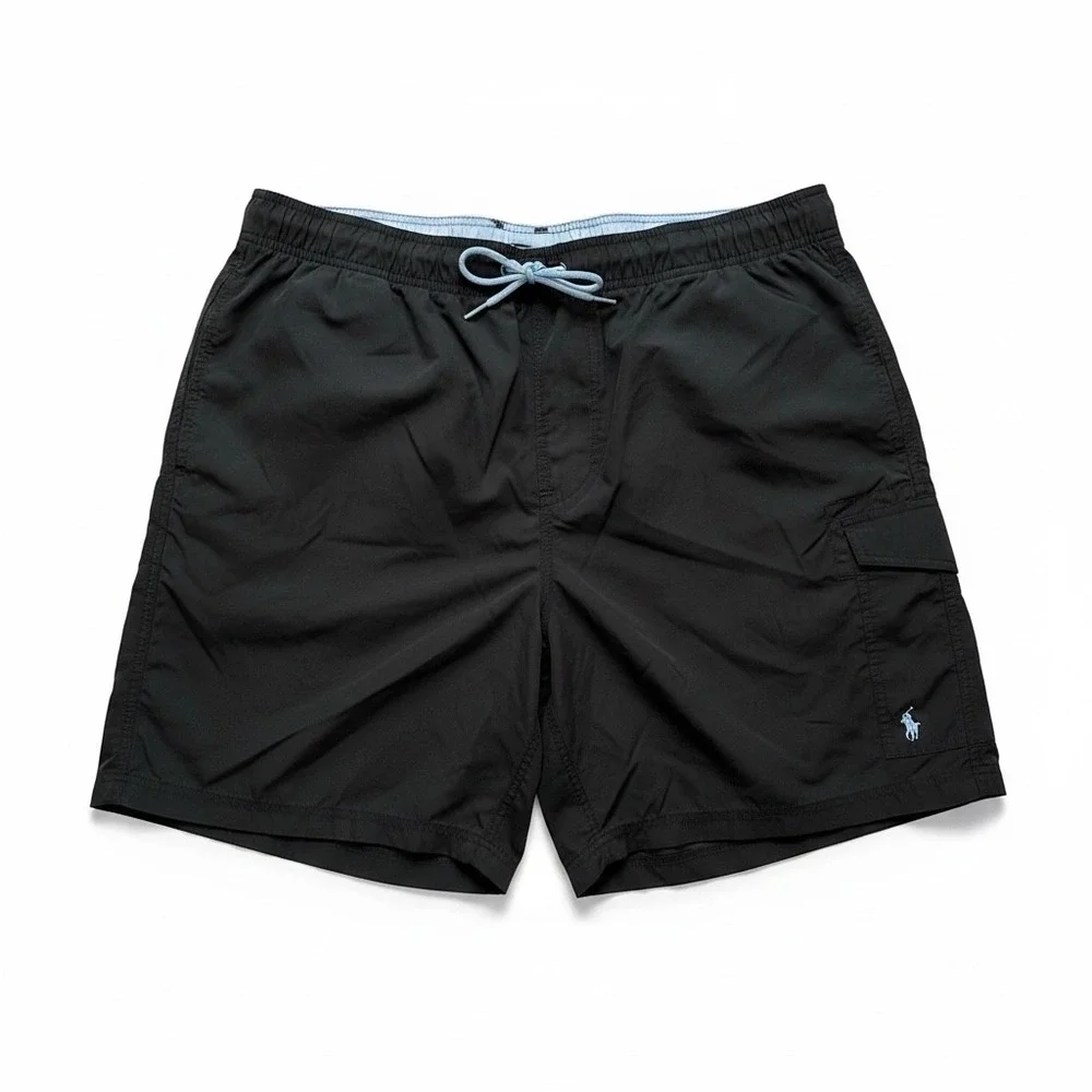 Polo Ralph Lauren Swim Trunks XL Navy NCargo Pocket Mesh‎ Lined Preppy Coastal